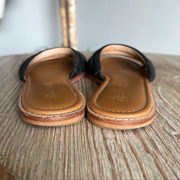 Madewell Addie Black Leather Slides - Picture 5 of 9